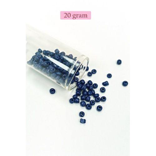 Dökme Cam Kum Boncuk Büyük Boy (6/0) 4 mm - 4 Renk - Toplam 80 Gram - BNC413