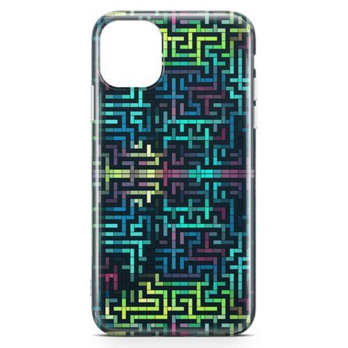 Apple iPhone 11 Pro Max Kılıf Labirent Colorful Arka Kapak Koruma Desenli Full Koruyucu