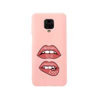 Xiaomi Redmi Note 9 Pro Hello Kiss Premium Silikonlu Pembe Telefon Kılıfı