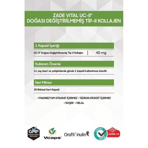 Zade Vital Zade Vital UC-II Tip-II Kollajen 30 Kapsül