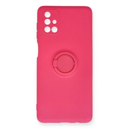 Newface Samsung Galaxy M51 Kılıf Viktor Yüzüklü Silikon - Pembe