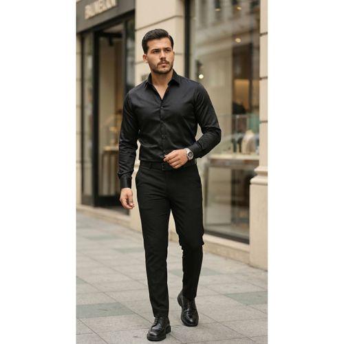 Erkek Saten Klasik Gömlek