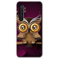 Xiaomi Mi Note 10 Lite HD Baskılı Kılıf + 9D Tam Ekran Koruyucu - Owl Bird Branch