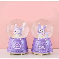 Kuromi Işıklı Müzikli Kar Küresi Orta Boy Model 3