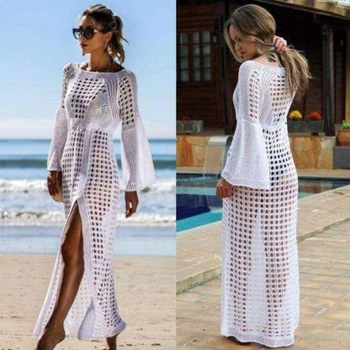 Kadın Yarasa Kol Triko Maxi Boy Pareo