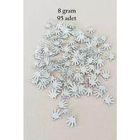 Oya Abiye Bileklik Kolye Pleksi Metalik Plastik Pul Gümüş Renk 8 gram 95 adet - BNC519