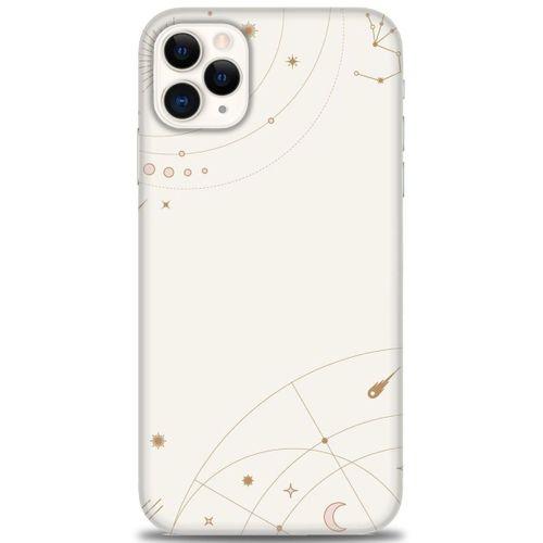 iPhone 11 Pro Max Kılıf HD Baskılı Kılıf - Yıldız Haritası + Tam Ekran Koruyucu
