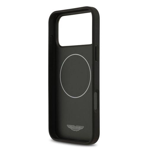 Apple iPhone 17 Pro Max Kılıf Aston Martin Orjinal Lisanslı M-safe Şarj Özellikli Karbon Fiber Kapak