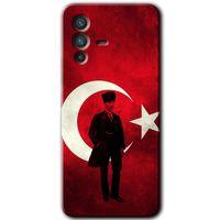 Potkal Hediye Fabrikası Vivo V23 5G Kılıf HD Desen Baskılı Arka Kapak - Atatürk Bayrak