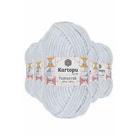 5 Adet Yumurcak Kadife El Örgü İpi Açık Gri K919