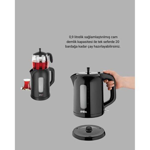 Çaycı Cam Demlikli 1800w Güçlü Ve Sıcak Tutmalı Elektrikli Çay Makinesi