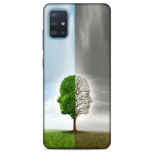 Samsung Galaxy A51 Kılıf Depresyon (35) Fit Design Kılıf Toz Pembe Lacivert