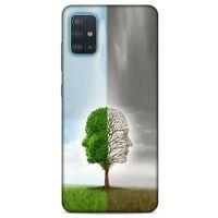 Samsung Galaxy A51 Kılıf Depresyon (35) Fit Design Kılıf Toz Pembe Lacivert