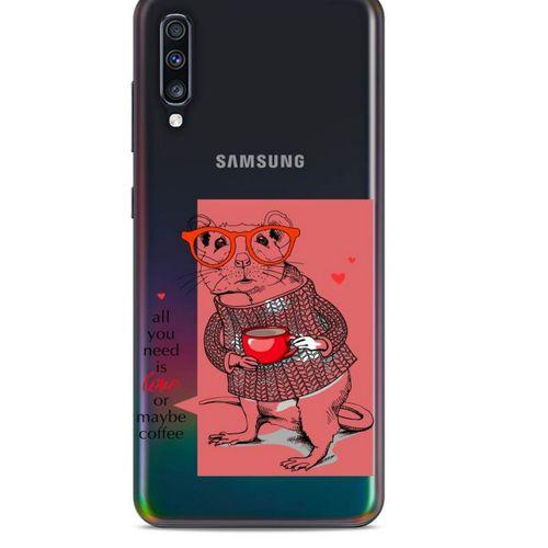 Zoologix (31) Samsung Galaxy A9 2018 Şeffaf Kılıf Silikon Desenli