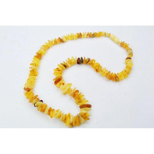 Kestane Işıltısı Doğal Kesim Damla Kehribar Yetişkin Kolye