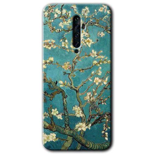 Oppo Reno 2z Kılıf Baskılı Kapak - Almond Blossom +Tam Kaplayan Mat Seramik