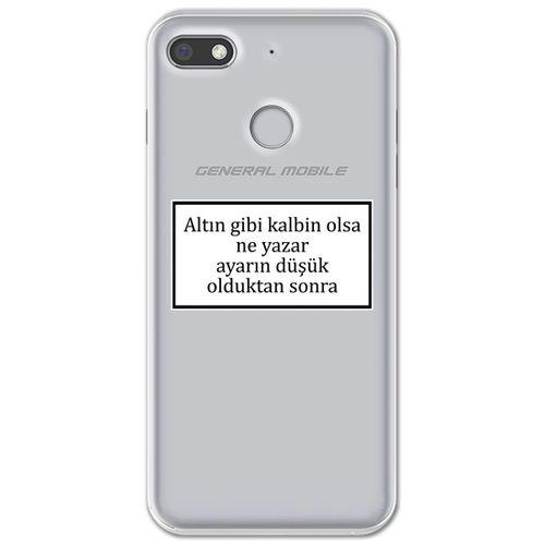 General Mobile GM 8 Go Kılıf HD Yazı Baskılı Silikon Arka Kapak - Yazı 3