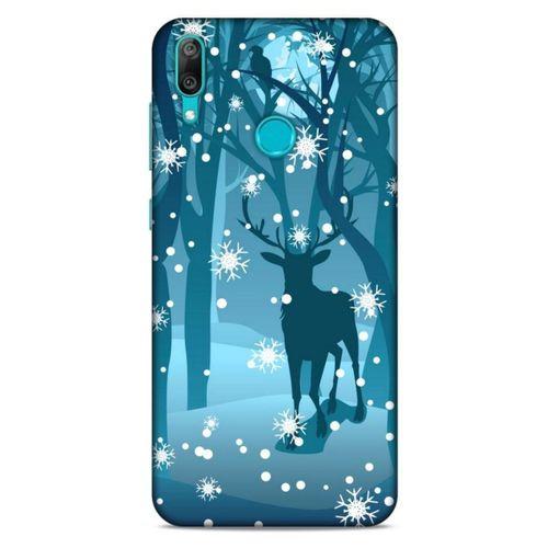 Huawei Y7 Prime 2019 Kılıf Snowix (28) Arka Kapak Mavi Koyu