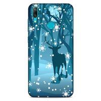 Huawei Y7 Prime 2019 Kılıf Snowix (28) Arka Kapak Mavi Koyu