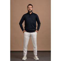 Fermuarlı Balıkçı Yaka Polyamid Kumaş Mevsimlik Triko Kazak