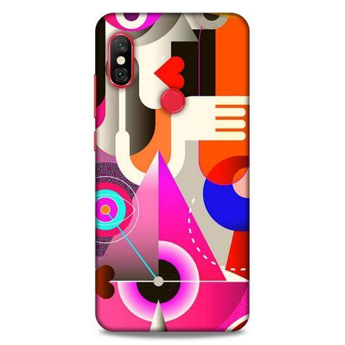 Lopard Xiaomi Redmi Note 6 Pro Uyumlu Kılıf Soyut Sanat (17) Baskılı Tasarım Kılıf