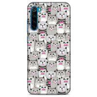 Lopard Xiaomi Redmi Note 8T Uyumlu Kılıf Kediler (32) Soft Silikon Kılıf Pembe Burun