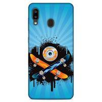 Lopard Samsung Galaxy A20 Uyumlu Kılıf Tattoo's (13) Silikon Kap Snowboard