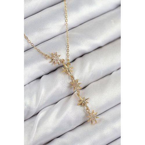 316L Çelik Yıldız Model Gold Renk Kadın Kolye