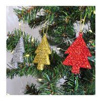 Kika Joy Ağaç Süsü Simli Çam 3Lü 7cm