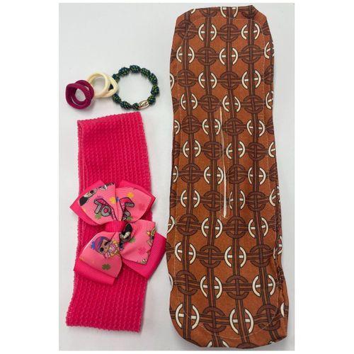 Renkli Desenli Taç Toka Bandana Set