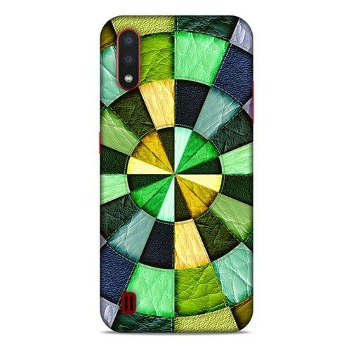 Samsung Galaxy A01 Kılıf Patchwork (36) Glitter Kılıf Yeşil Tonları