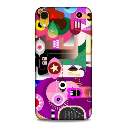 Lopard Apple iPhone XR Uyumlu Kılıf Soyut Sanat (22) Desenli Tam Koruma Kılıfı