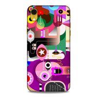 Lopard Apple iPhone XR Uyumlu Kılıf Soyut Sanat (22) Desenli Tam Koruma Kılıfı