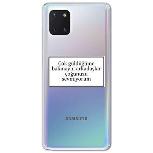 Galaxy A81 Kılıf HD Yazı Baskılı Silikon Arka Kapak - Yazı 15