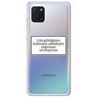 Galaxy A81 Kılıf HD Yazı Baskılı Silikon Arka Kapak - Yazı 15