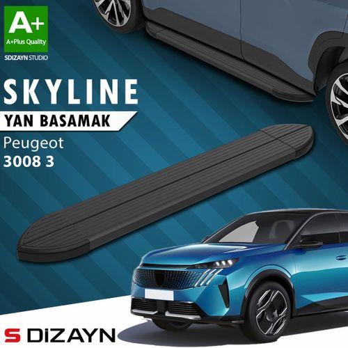 S-Dizayn Peugeot 3008 3 Skyline Siyah Yan Basamak 183 Cm 2024 Üzeri A+ Kalite