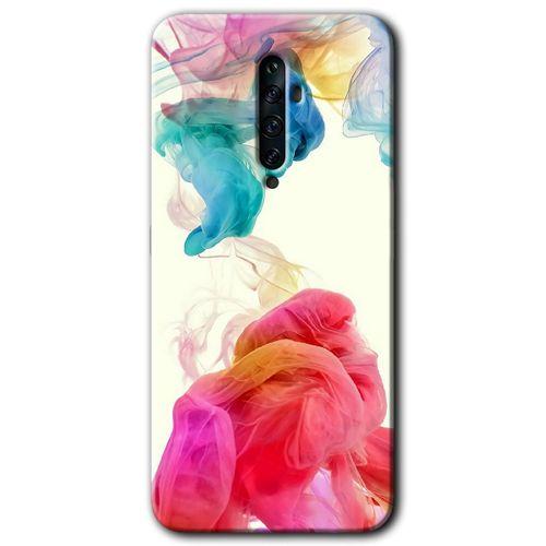 Oppo Reno 2z Kılıf Baskılı Kapak - Gökkuşağı Color + 5D Tam Kaplayan Cam