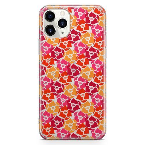 Apple iPhone 11 Pro Max Kılıf Sevimli Kalpler Arka Kapak Koruma Desenli Full Koruyucu