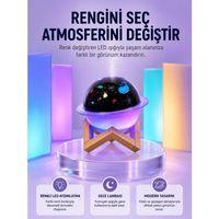 Usb İle Çalışan Projektörlü Aromaterapi Nemlendirici Masaüstü Kullanım İçin Uygun