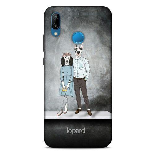 Huawei P20 Lite Kılıf FunnyMaX (46) Core Armor Kılıf Antrasit Köpek