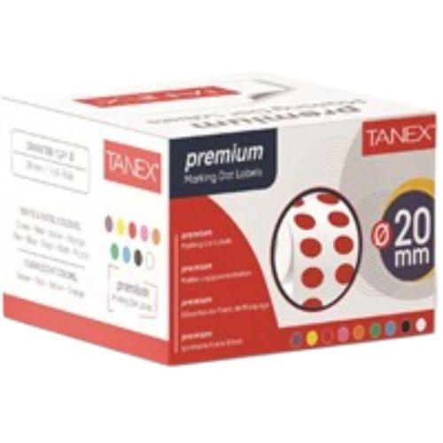 TANEX NOKTA ETİKETİ 20 Mm KIRMIZI 2500 Lİ
