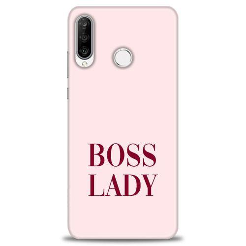 Huawei P30 Lite Kılıf HD Baskılı Kılıf - Boss Lady + Tam Ekran Koruyucu