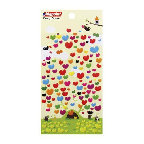 Bigpoint Sticker Çok Renkli Kalpler 2
