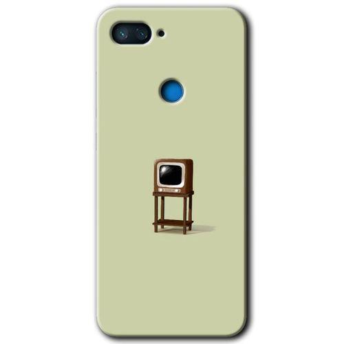Xiaomi Mi 8 Lite Kılıf HD Desen Baskılı Arka Kapak - Retro-TV + Kırılmaz Cam