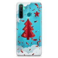Realme 5 Pro Kılıf Yılbaşı Hediyesi Arka Kapak Koruma Desenli Full Koruyucu