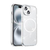 Apple iPhone 14 Kılıf M-safe Şarj Özellikli Parlayan Simli Saydam Renkli Zore Maris Kapak