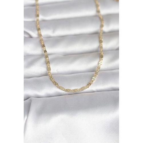 CM 14K Gold Renk Çizgi Lazer Model 60 cm Kadın Kolye