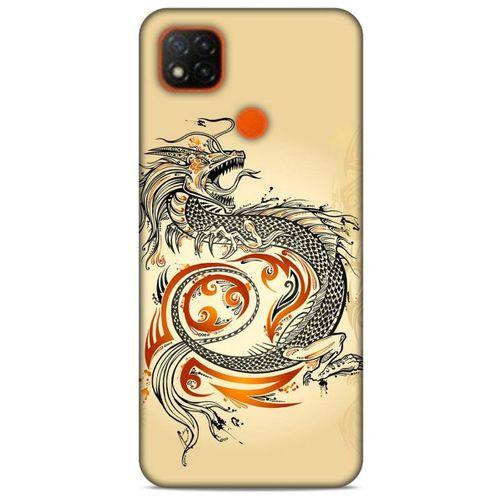 Xiaomi Redmi 9C Kılıf Dragons (27) Tasarımlı Kılıf Siyah Ejderha Dövmesi
