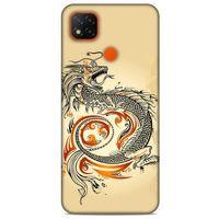 Xiaomi Redmi 9C Kılıf Dragons (27) Tasarımlı Kılıf Siyah Ejderha Dövmesi