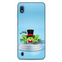 Samsung Galaxy A10 Kılıf FunnyMaX (7) Telefon Kılıfı Açık Mavi Kurbağa